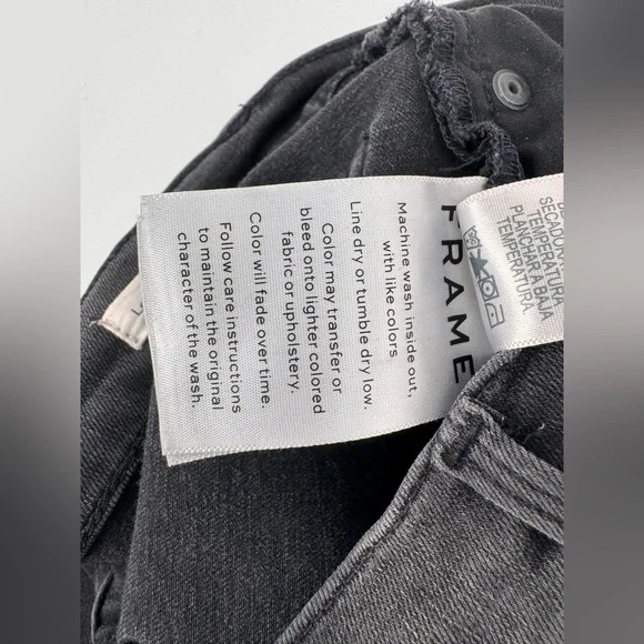 FRAME Le Skinny De Jeanne Distressed Gray Jeans - Picture 8 of 9